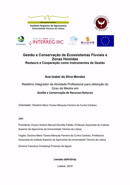 Áreas de ribera sostenibles – Una guía para su gestión