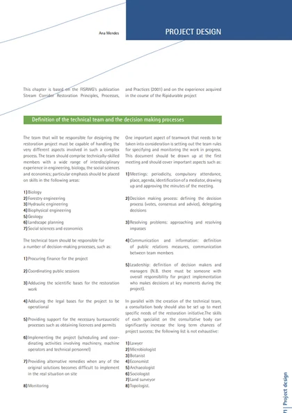 Sustainable Riparian Zones: A Management Guide – Project design chapter